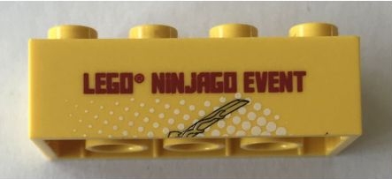 Brick 2 x 4 with Lego Ninjago Event Legoland Deutschland 2012 Pattern 1 of 3