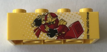 Brick 2 x 4 with Lego Ninjago Event Legoland Deutschland 2012 Pattern 2 of 3