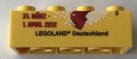 Brick 2 x 4 with Lego Ninjago Event Legoland Deutschland 2012 Pattern 3 of 3
