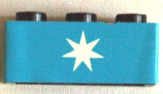 Brick 2 x 3 with Maersk Star Logo Pattern on Both Sides (Stickers) - Set 1650