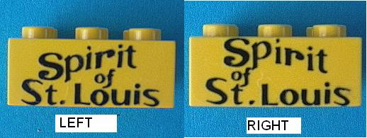 Brick 2 x 3 with 'Spirit of St. Louis' Pattern on Both Sides (Stickers) - Sets 456-1 / 661-1