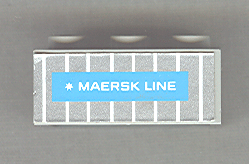 Brick 2 x 3 with Maersk Line Logo Container Pattern (Stickers on both sides) - Set 1650