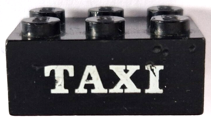 Brick 2 x 3 with White 'TAXI' Serif Pattern