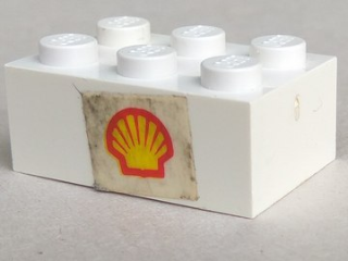 Brick 2 x 3 with Shell Logo Pattern on Both Sides (Stickers) - Set 604-1