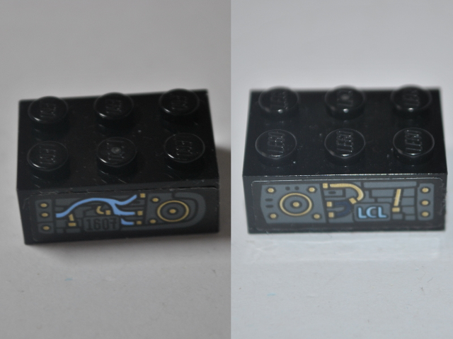 Brick 2 x 3 with Wires, '1607' and 'LCL' Pattern on Both Sides (Stickers) - Set 70622