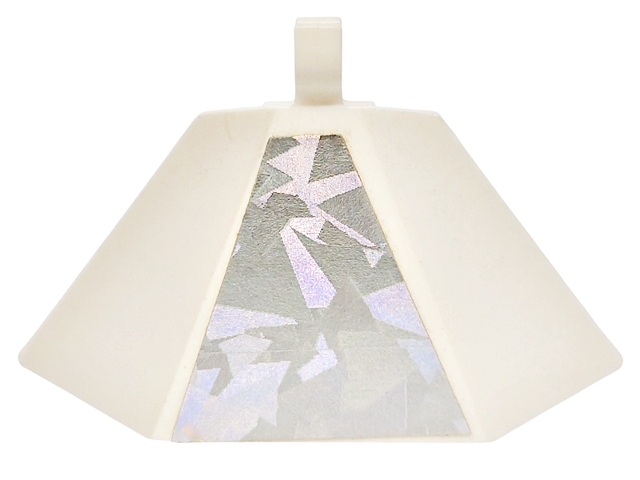 Panel 3 x 5 Hexagonal with Bent Sides and Clip with Holographic Trapezoid Pattern (Sticker) - Sets 1737 / 2154 / 5129 / 5384 / 6815 / 6856 / 6900 / 6915 / 6938 / 6958 / 6975 / 6982 / 6999