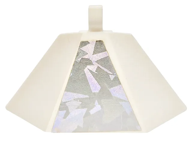 Panel 3 x 5 Hexagonal with Bent Sides and Clip with Holographic Trapezoid Pattern (Sticker) - Sets 1737 / 2154 / 5129 / 5384 / 6815 / 6856 / 6900 / 6915 / 6938 / 6958 / 6975 / 6982 / 6999