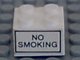 Brick 2 x 2 with 'NO SMOKING' Pattern on Both Sides (Stickers) - Set 6375-2