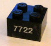 Brick 2 x 2 with White '7722' Pattern (Sticker) - Set 7722