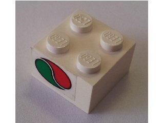 Brick 2 x 2 with Octan Logo Pattern on Both Sides (Stickers) - Set 6543