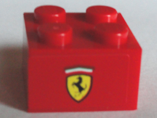 Brick 2 x 2 with Ferrari Logo Pattern on Both Sides (Stickers) - Set 75913