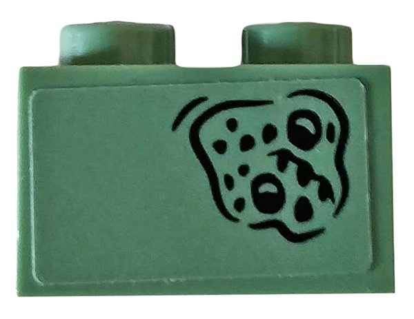 Brick 2 x 2 with Battle Of Atlantis Pattern #3 (Sticker) - Set 76085