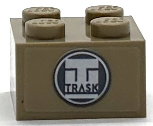 Brick 2 x 2 with 'TRASK' Logo Pattern (Sticker) - Set 76294