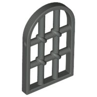 Pane for Window 1 x 2 x 2 2/3 Twisted Bar with Rounded Top