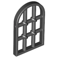 Pane for Window 1 x 2 x 2 2/3 Twisted Bar with Rounded Top