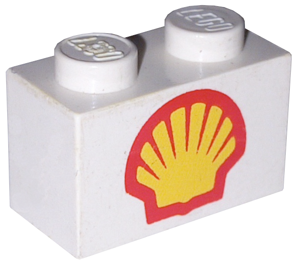 Brick 1 x 2 with Large Shell Logo Pattern (Undetermined Type)
