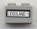 Brick 1 x 2 with 'Legoland-1' Pattern (Sticker) - Set 3442