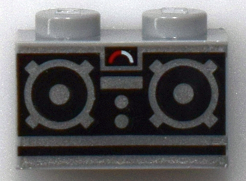 Brick 1 x 2 with Remote Control Pattern