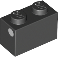 Brick 1 x 2 with White Dot Pattern on Both Ends (Super Mario Crowber Eyes)