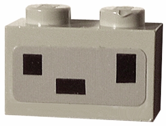 Brick 1 x 2 with 3 Black Rectangles Pattern (Sticker) - Set 75826