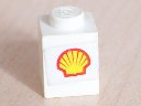 Brick 1 x 1 with Shell Logo Pattern (Sticker) - Set 6634