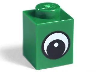 Brick 1 x 1 with Black and White Eye with Pupil Pattern