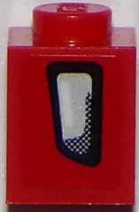 Brick 1 x 1 with Camaro Air Vent / Fog Light Pattern Model Left Side (Sticker) - Set 75874