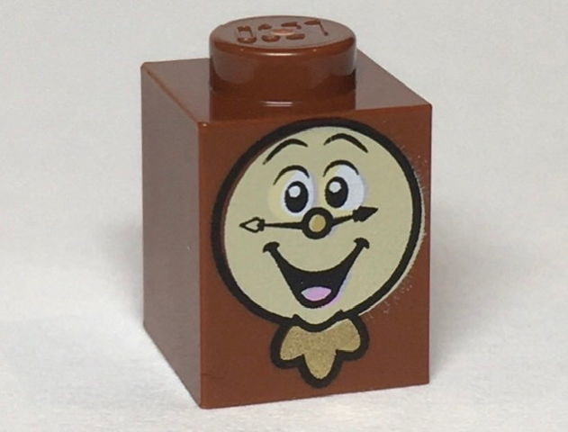 Brick 1 x 1 with Cogsworth Clock Face Pattern