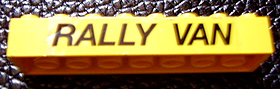 Brick 2 x 8 with 'RALLY VAN' Pattern (Sticker) - Set 5550