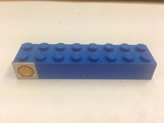 Brick 2 x 8 with Shell Logo Pattern Left (Sticker) - Set 392-1