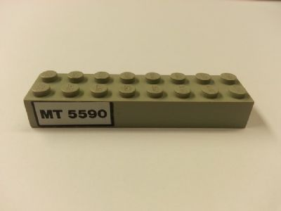 Brick 2 x 8 with Black 'MT 5590' Pattern (Sticker) - Set 5590