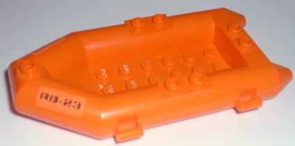 Boat, Rubber Raft, Small with 'RB-23' Pattern on Both Sides (Stickers) - Set 7739