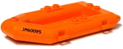 Boat, Rubber Raft, Small with 'JM60095' Pattern on Both Sides (Stickers) - Set 60095