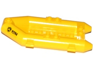 Boat, Rubber Raft, Small with Fire Badge and '92194' Pattern on Both Sides (Stickers) - Set 60109