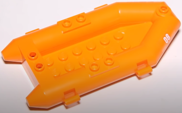 Boat, Rubber Raft, Small with White '08' Pattern on Both Sides (Stickers) - Set 60167