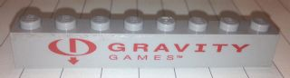 Brick 1 x 8 with Red 'GRAVITY GAMES' on Transparent Background Pattern (Sticker) - Set 3537