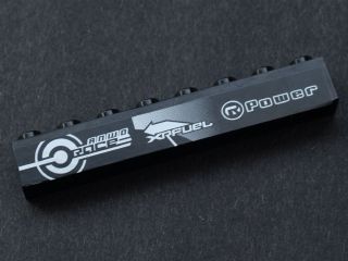 Brick 1 x 8 with 'ANWO RACE', 'XRFUEL' and 'Power' on Black Background Pattern (Sticker) - Set 8134