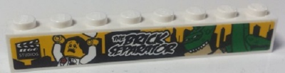 Brick 1 x 8 with Black 'THE BRICK SEPARATOR' Pattern (Sticker) - Set 40220