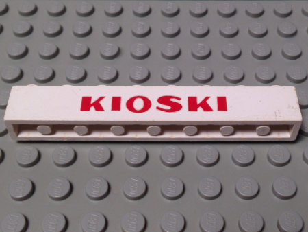Brick 1 x 8 with Red 'KIOSKI' Bold Pattern