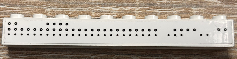 Brick 1 x 8 with Dark Blue Portholes Pattern Model Left Side (Sticker) - Sets 40227 / 40318