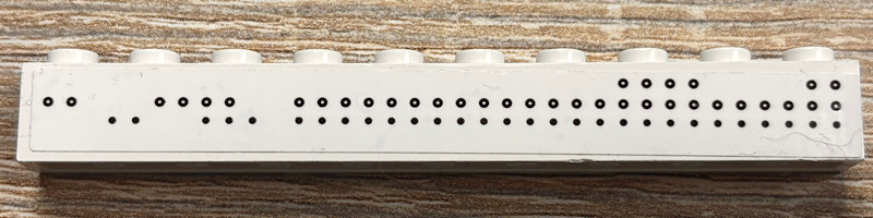 Brick 1 x 8 with Dark Blue Portholes Pattern Model Right Side (Sticker) - Sets 40227 / 40318