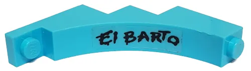 Arch 1 x 5 x 4 Inverted with 'El BARTO' Graffiti Pattern (Sticker) - Set 71006