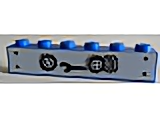 Brick 1 x 6 with Black Wrench and 3 Wheels with Tires Pattern (Sticker/Stickers) - Set 1966