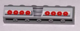 Brick 1 x 6 with Grille and Red Taillights Pattern (Sticker) - Set 8158