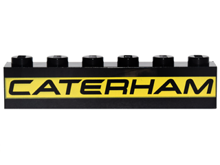 Brick 1 x 6 with 'CATERHAM' Pattern
