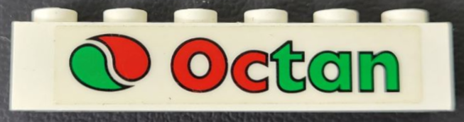Brick 1 x 6 with Octan Logo Pattern (Sticker) - Set 5563