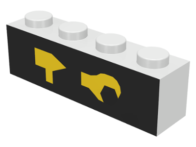 Brick 1 x 4 with Garage Tools Pattern