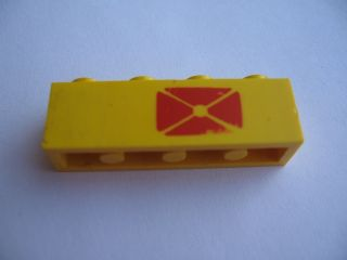 Brick 1 x 4 with Red Envelope Pattern
