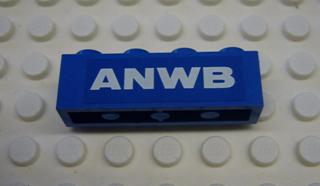 Brick 1 x 4 with ANWB Pattern (Sticker) - Set 1590-2
