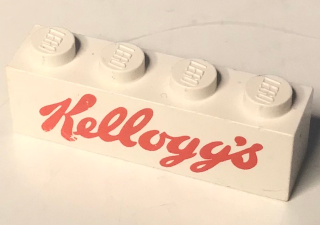 Brick 1 x 4 with Red 'Kellogg's' Pattern